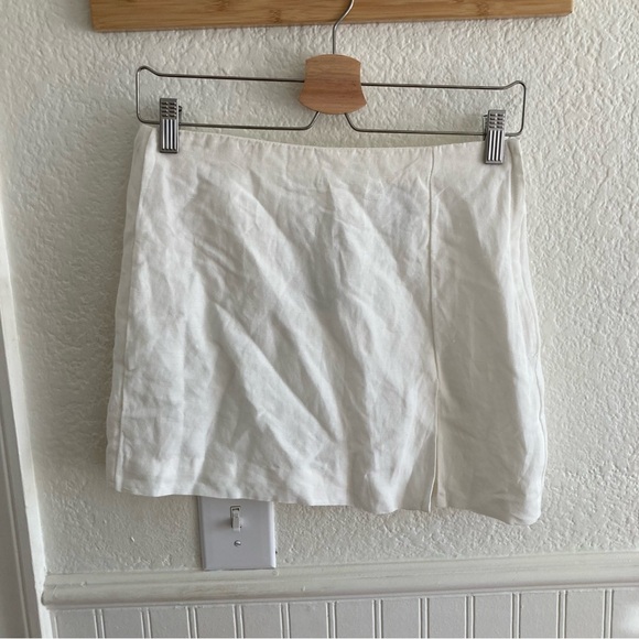 NWT Linen Blend White Mini Skirt - Picture 9 of 9